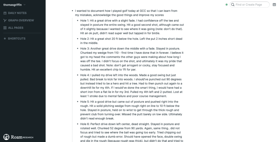 How to Journal Daily - Getting Better at Golf!