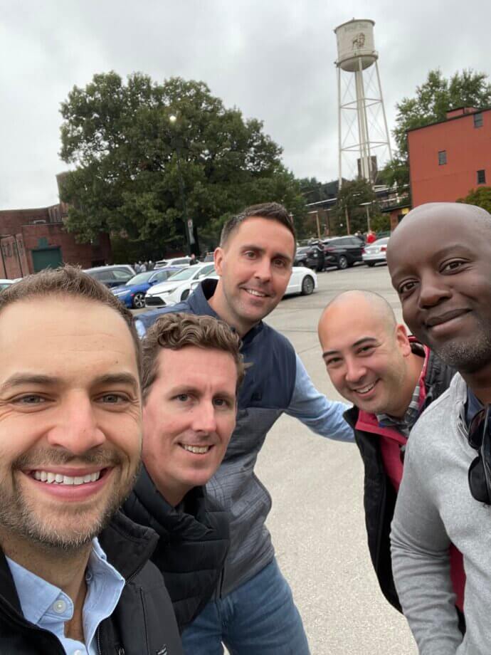 Me along with some friends at the Kentucky Bourbon Trail