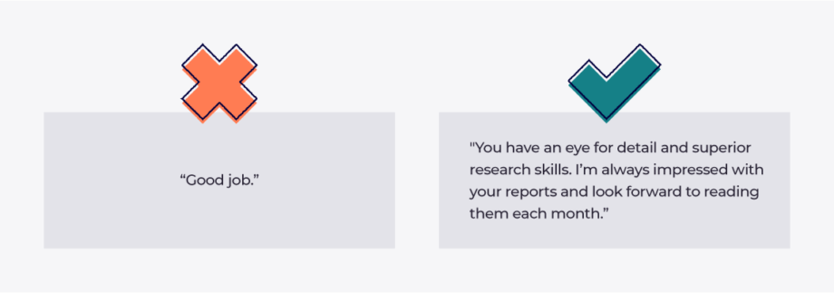 Employee Feedback Examples - Good and bad employee feedback praise