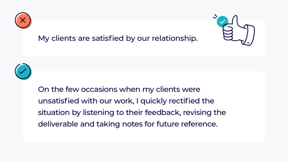 How to Write an Authentic and Thorough Self-Evaluation: Self evaluation example - client satisfaction.