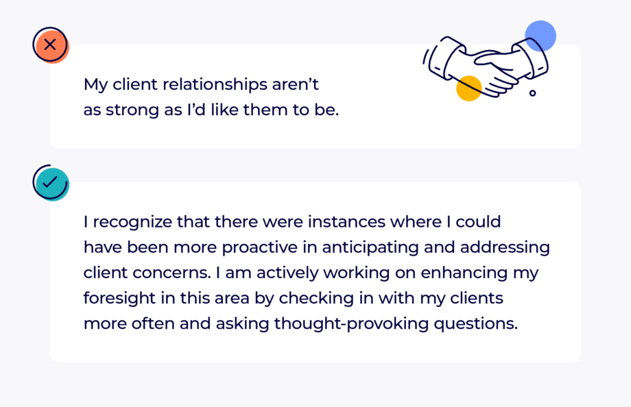 How to Write an Authentic and Thorough Self-Evaluation: Self evaluation example - enhancing client relationships. 