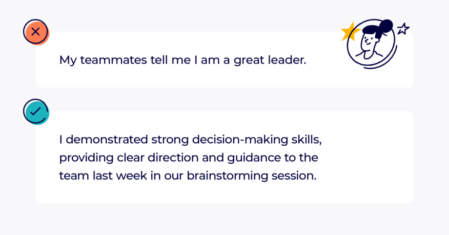 How to Write an Authentic and Thorough Self-Evaluation: Self evaluation example - decision-making skills.