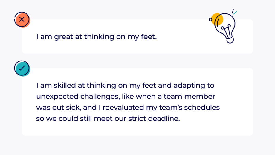 How to Write an Authentic and Thorough Self-Evaluation: Self evaluation example - thinking on my feet. 